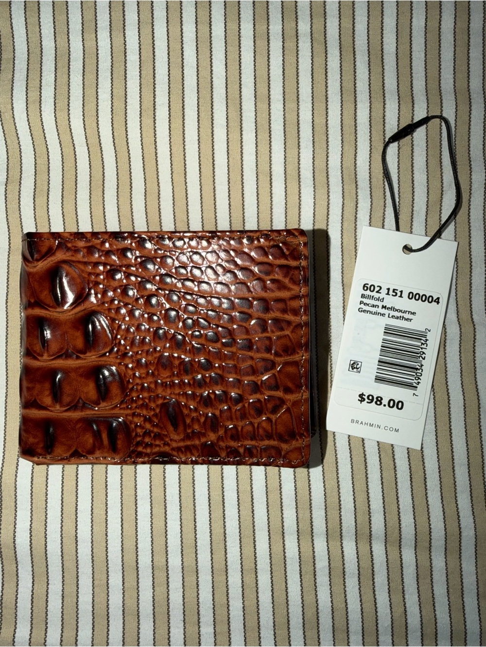 Brahmin Billfold Pecan Melbourne Genuine Leather New with Tags